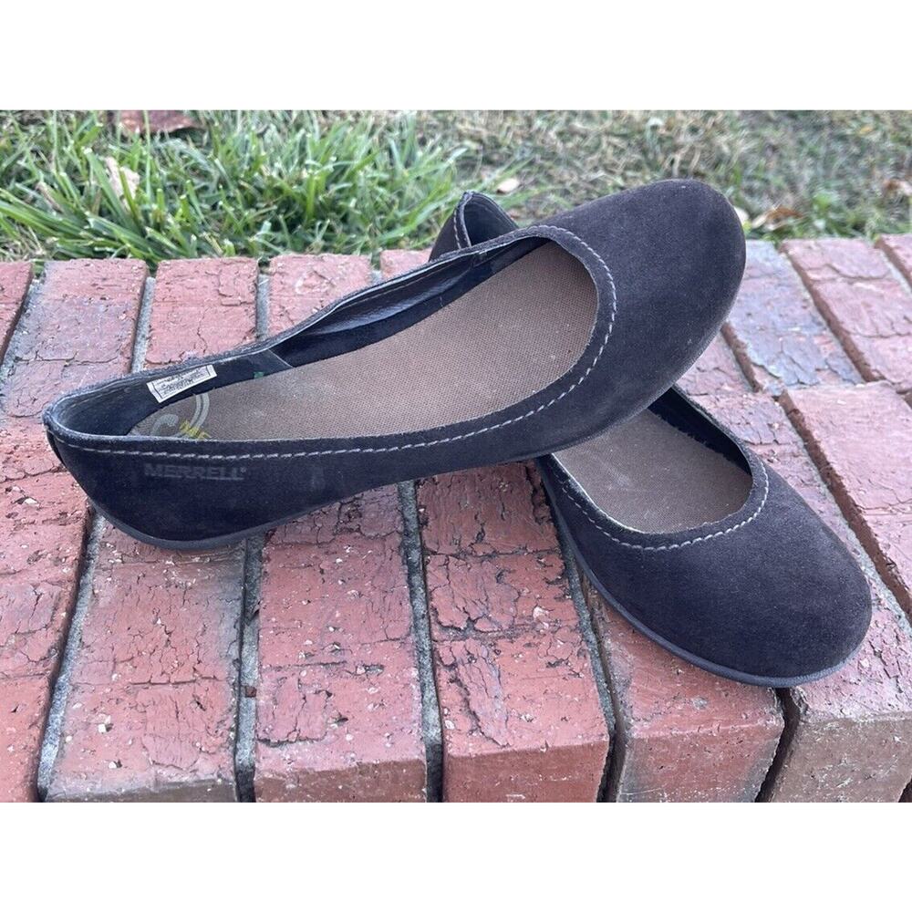 Merrell Shoes Womens 10 Avesso Ballet Flats Brown Suede Slip On Comfort Shoes